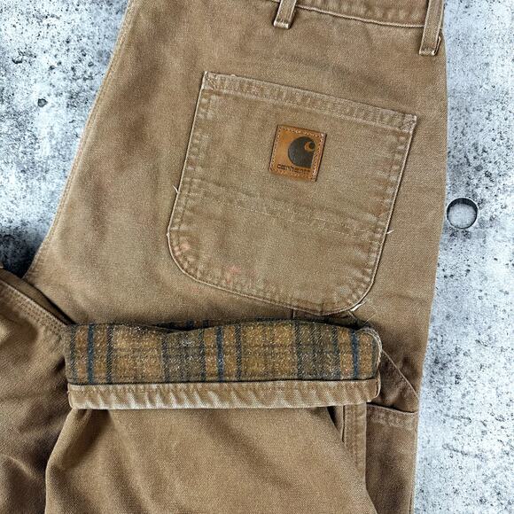 Carhartt B111BRN Duck Canvas Lined Carpenter Pants 40x32 - Picture 5 of 11